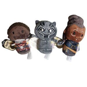 Hallmark itty bitty Marvel Black Panther Plush Lot of 3 Shuri Nakia T'Challa